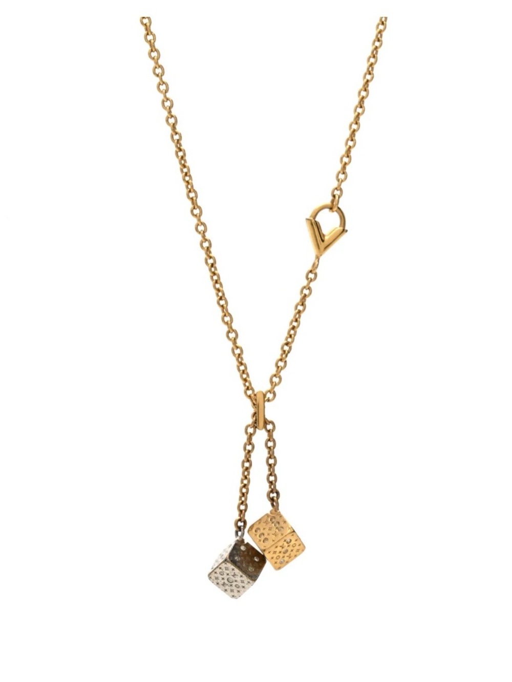 Louis Vuitton Luckygram Crystal Dice Pendant Necklace Collectible Full inclusion